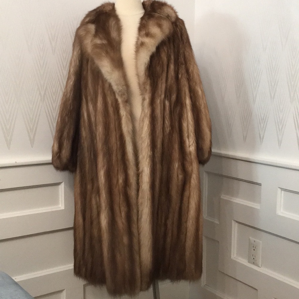 Stone marten fur coat